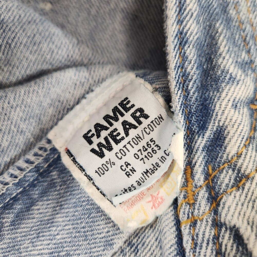 Vintage Famewear Acid Wash Jean Shorts Size 14 Girls - Picture 5 of 13